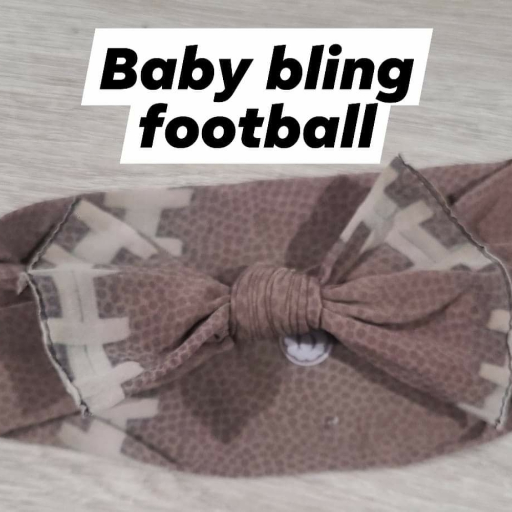 Baby bling football headband